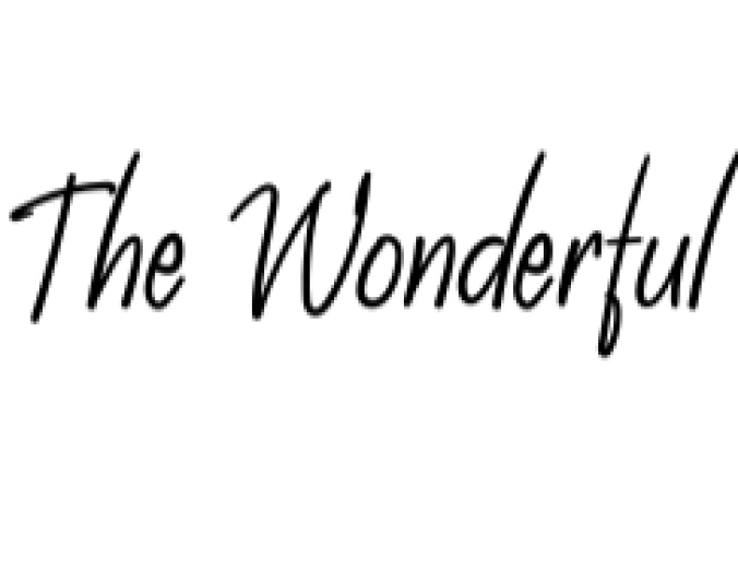 The Wonderful Font Preview