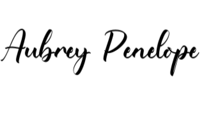 Aubrey Penelope Font Preview