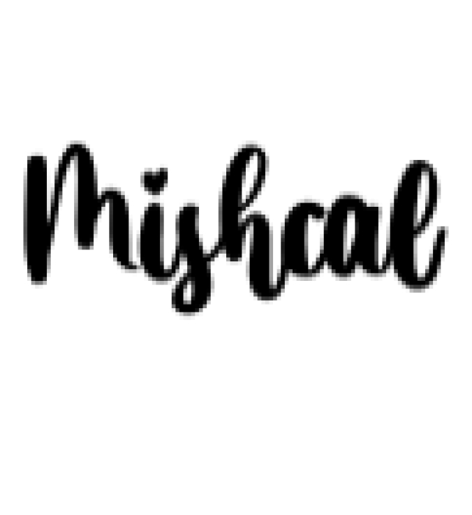 Mishcal Font Preview