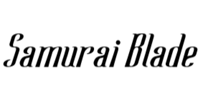 Samurai Blade Font Preview