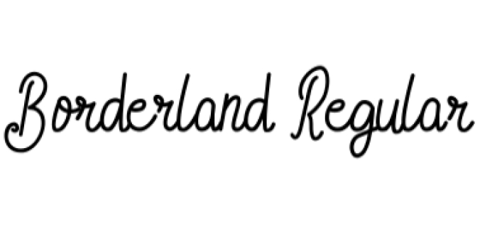 Borderland Font Preview