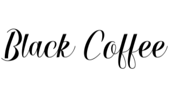 Black Coffee Font Preview
