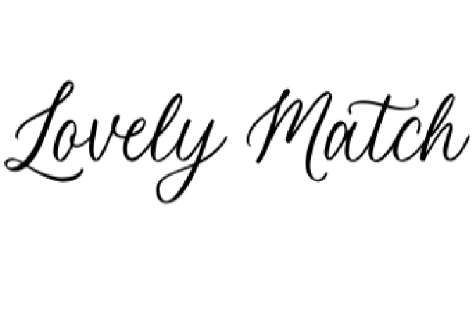 Lovely Match Font Preview