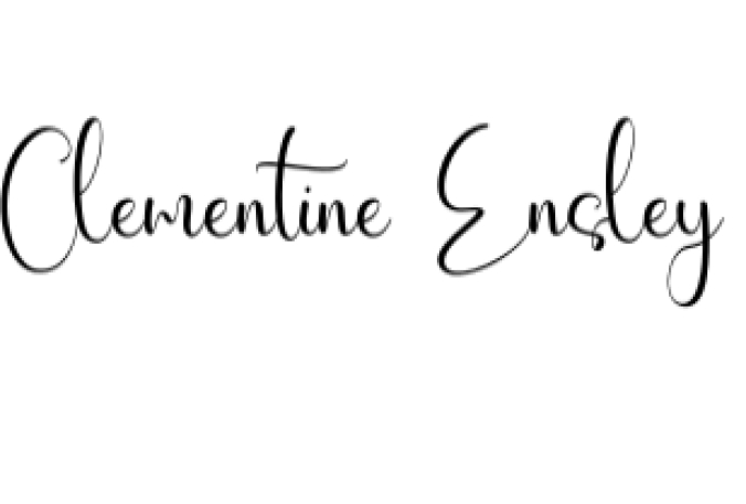 Clementine Ensley Font Preview