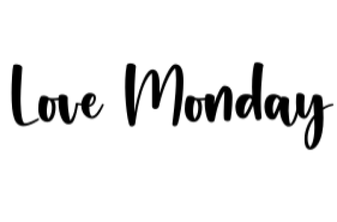 Love Monday Font Preview