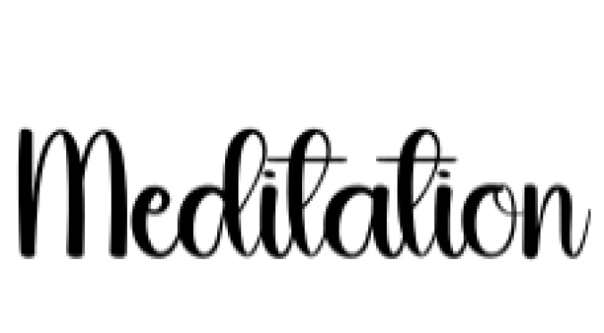 Meditation Font Preview