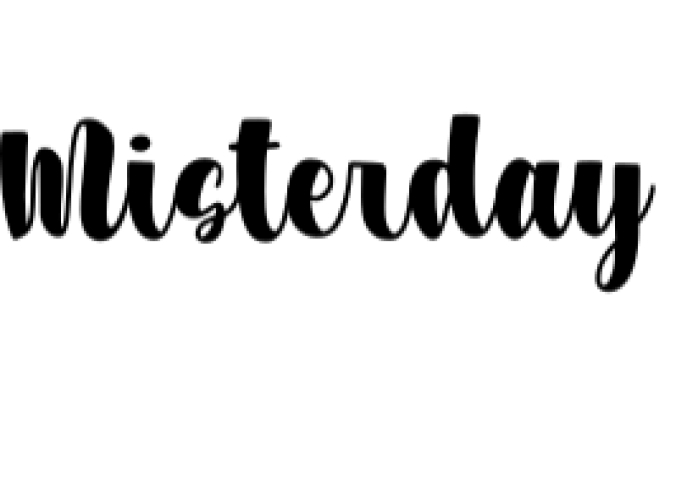 Misterday Font Preview