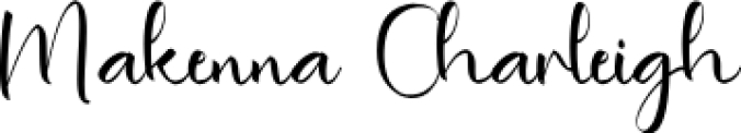 Makenna Charleigh Font Preview