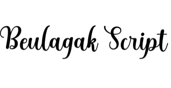 Beulagak Script Font Preview
