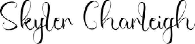 Skyler Charleigh Font Preview