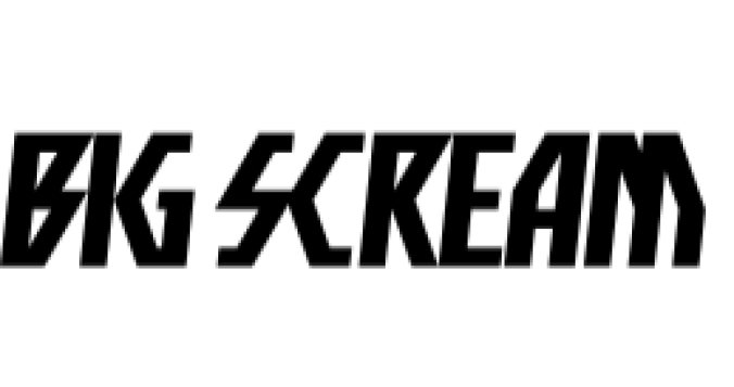 Big Scream Font Preview
