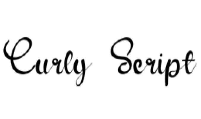 Curly Script Font Preview
