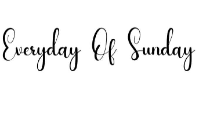 Everyday of Sunday Font Preview