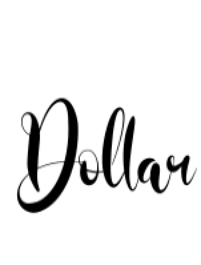 Dollar Font Preview