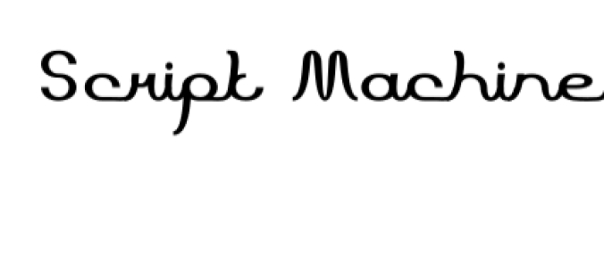 Script Machine Font Preview