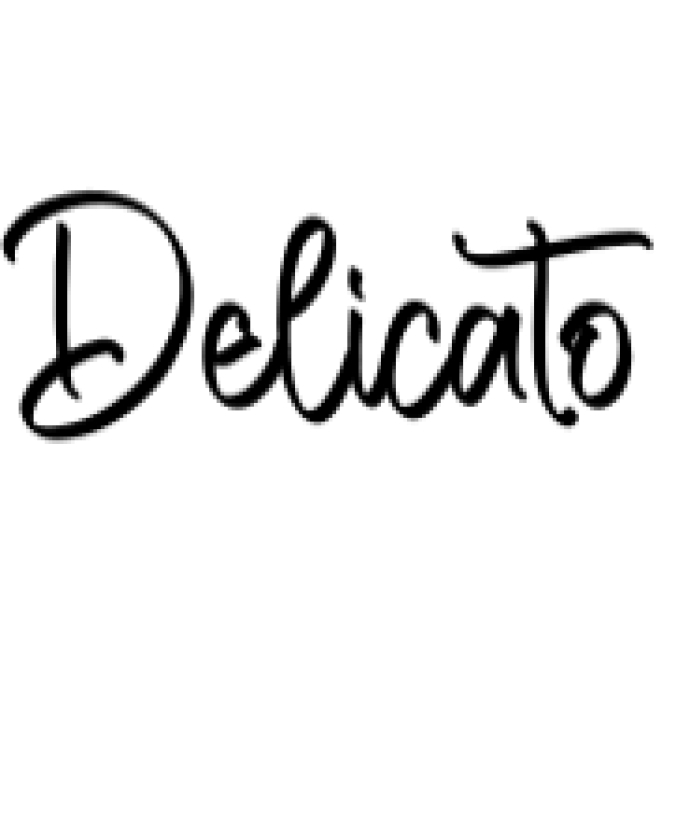 Delicato Font Preview