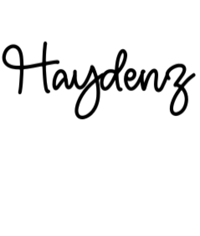 Haydenz Font Preview