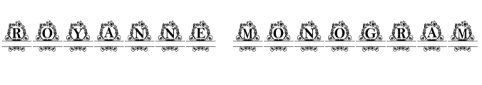 Royanne Monogram Font Preview