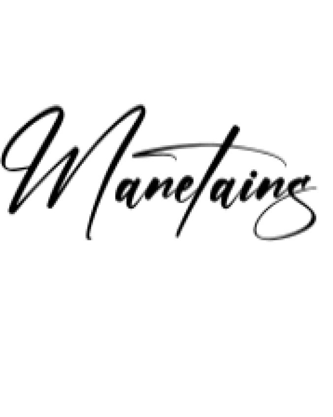 Manetains Font Preview