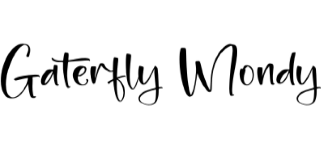 Gaterfly Mondy Font Preview