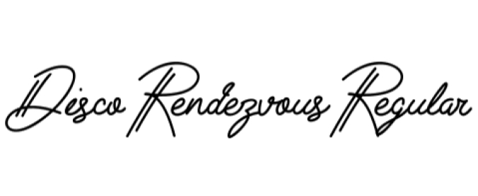 Disco Rendezvous Font Preview