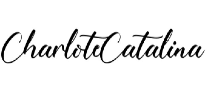Charlote Catalina Font Preview