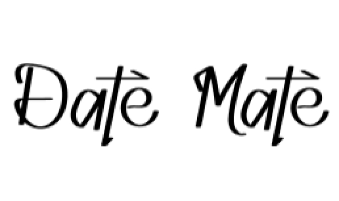 Date Mate Font Preview