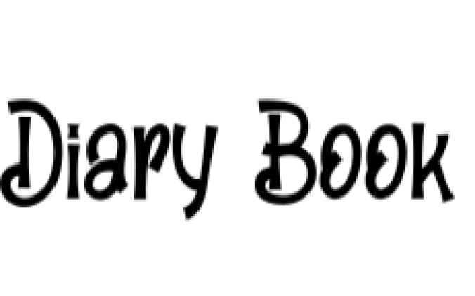 Diary Book Font Preview