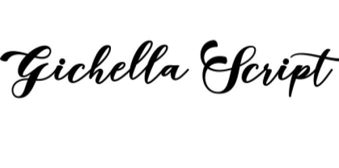 Gichella Script Font Preview