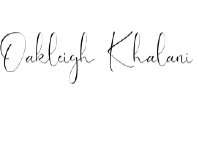 Oakleigh Khalani Font Preview