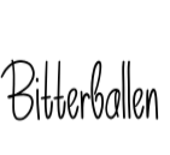 Bitterballen Font Preview