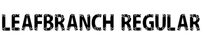 Leaf Branch Font Preview