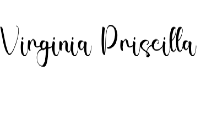 Virginia Priscilla Font Preview