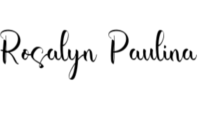 Rosalyn Paulina Font Preview