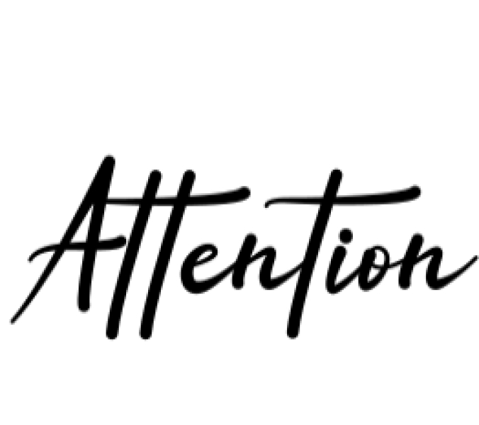 Attention Font Preview