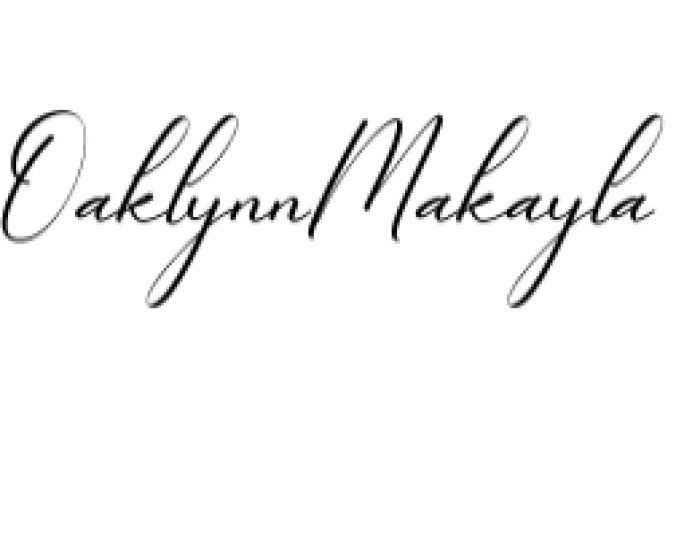 Oaklynn Makayla Font Preview