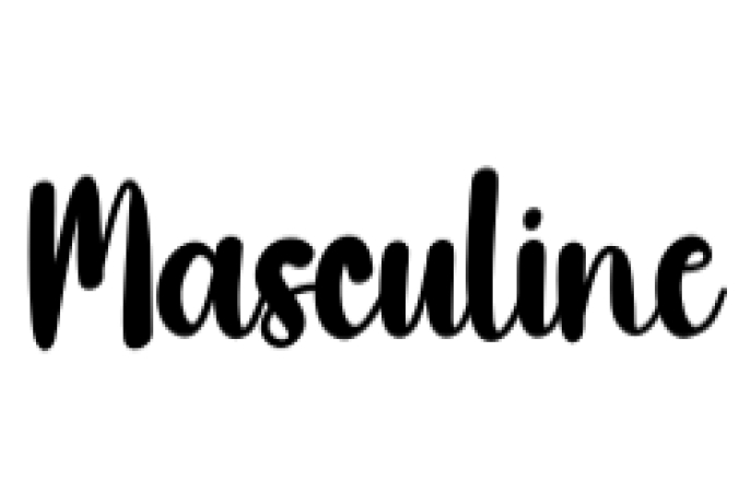 Masculine Font Preview
