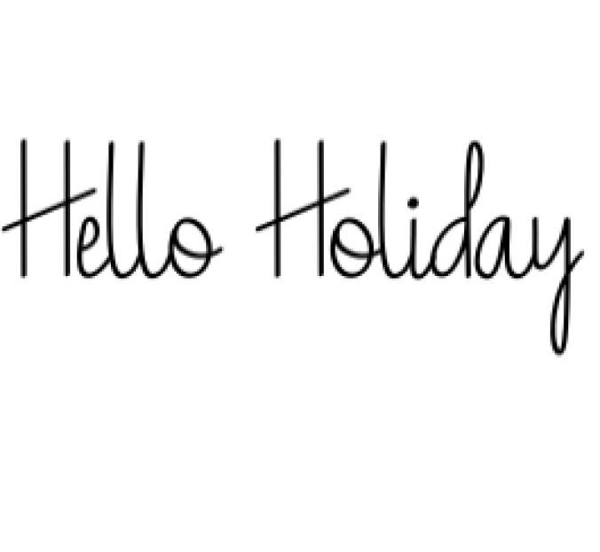 Hello Holiday Font Preview