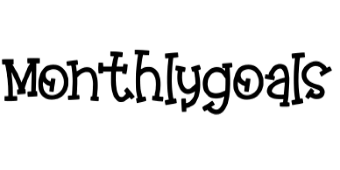 Monthly Goals Font Preview