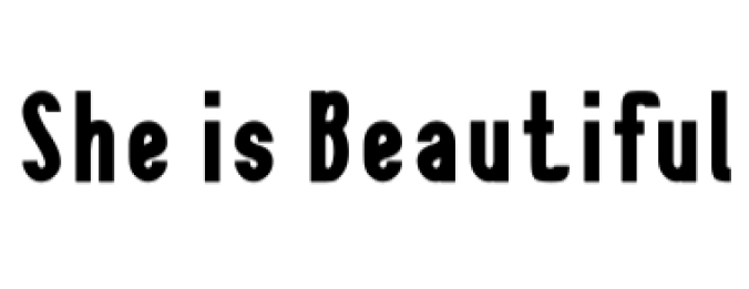 She is Beautiful Font Preview