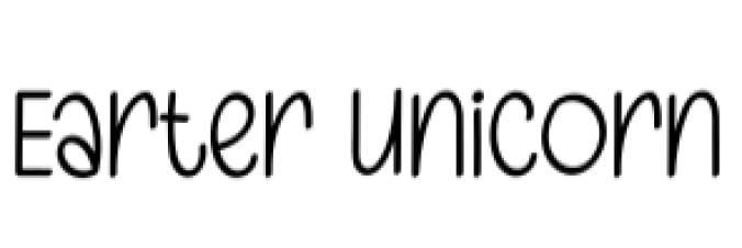 Earter Unicorn Font Preview