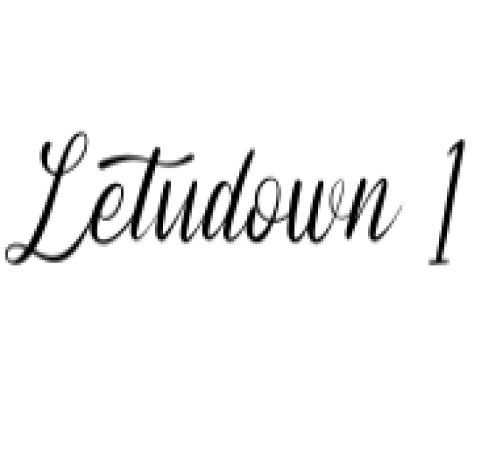 Letudown Font Preview