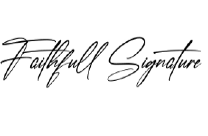 Faithfull Signature Font Preview