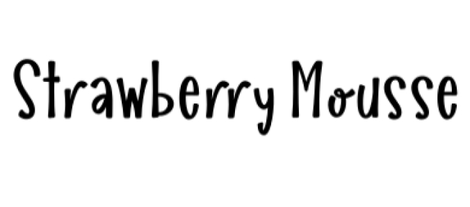 Strawberry Mousse Font Preview