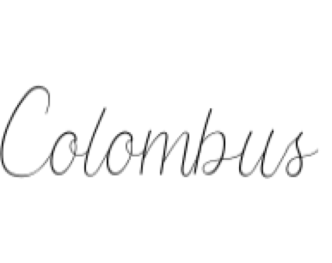 Colombus Font Preview