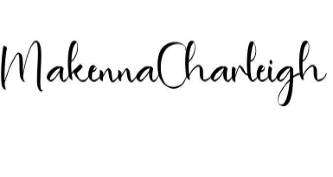 Makenna Charleigh Font Preview