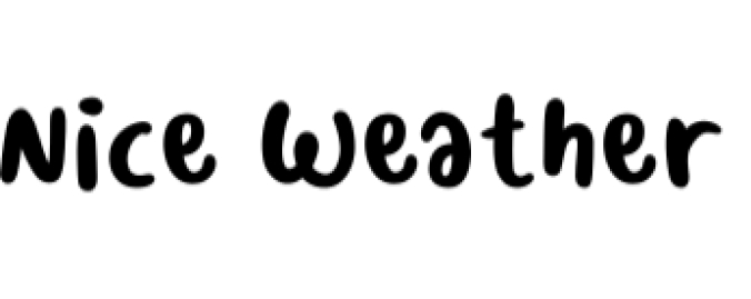 Nice Weather Font Preview