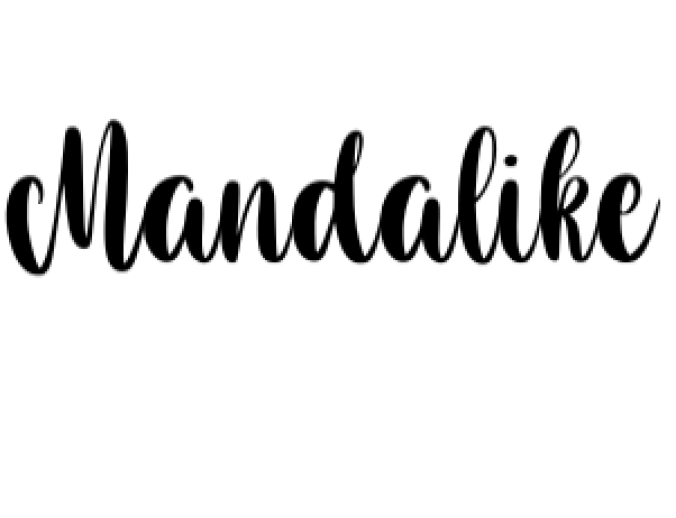 Mandalike Font Preview