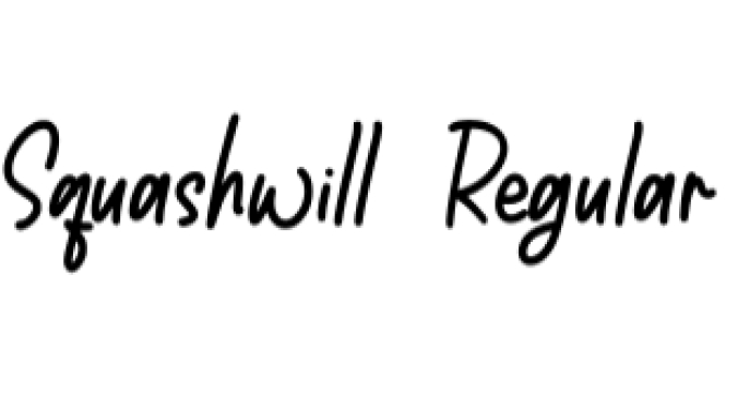 Squashwill Font Preview