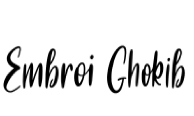 Embroi Ghokib Font Preview